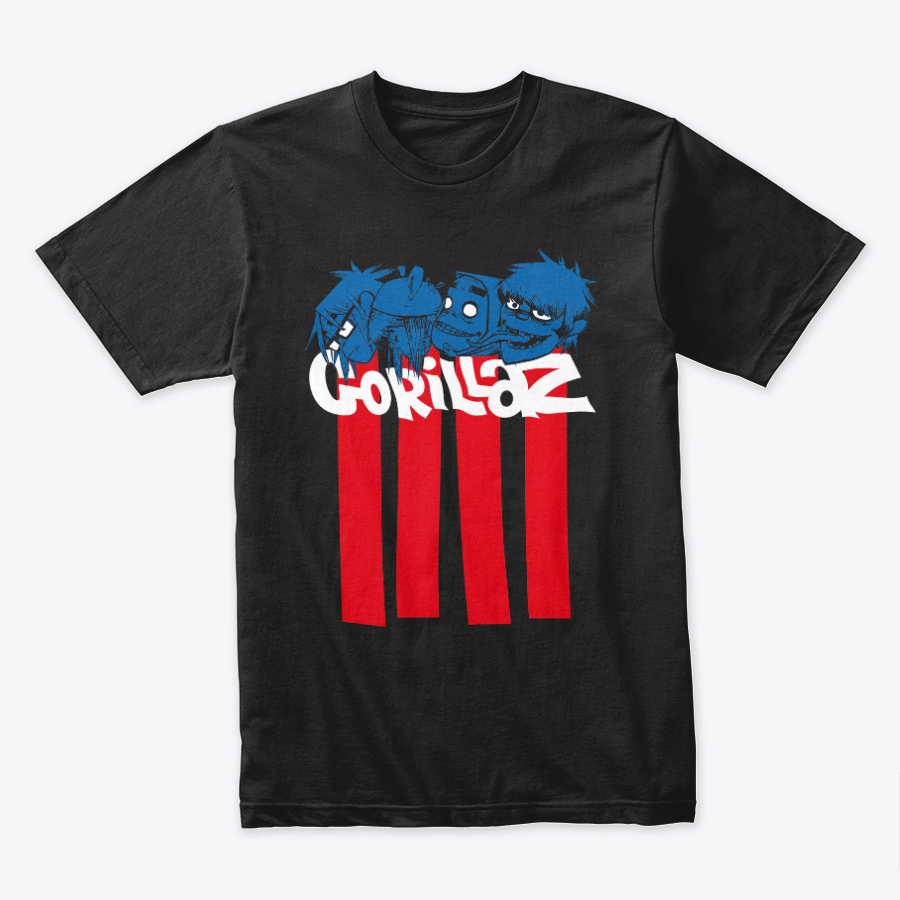 Camiseta Algodon Gorillaz Pez Heads