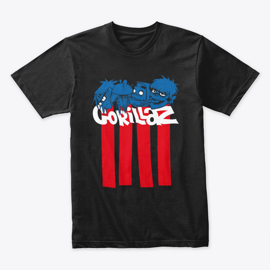 Camiseta Algodon Gorillaz Pez Heads