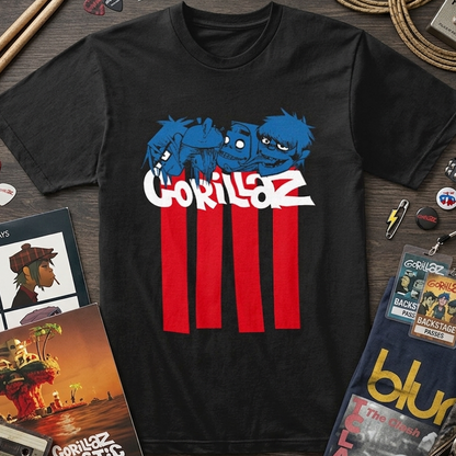 Camiseta Algodon Gorillaz Pez Heads