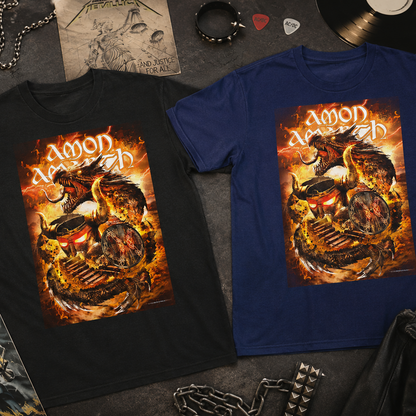 Camiseta Algodon Amon Amarth Poster Style