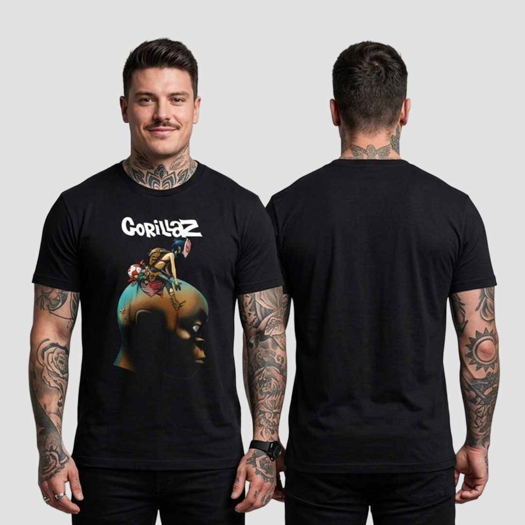 Camiseta Algodon Gorillaz Plastic Beach