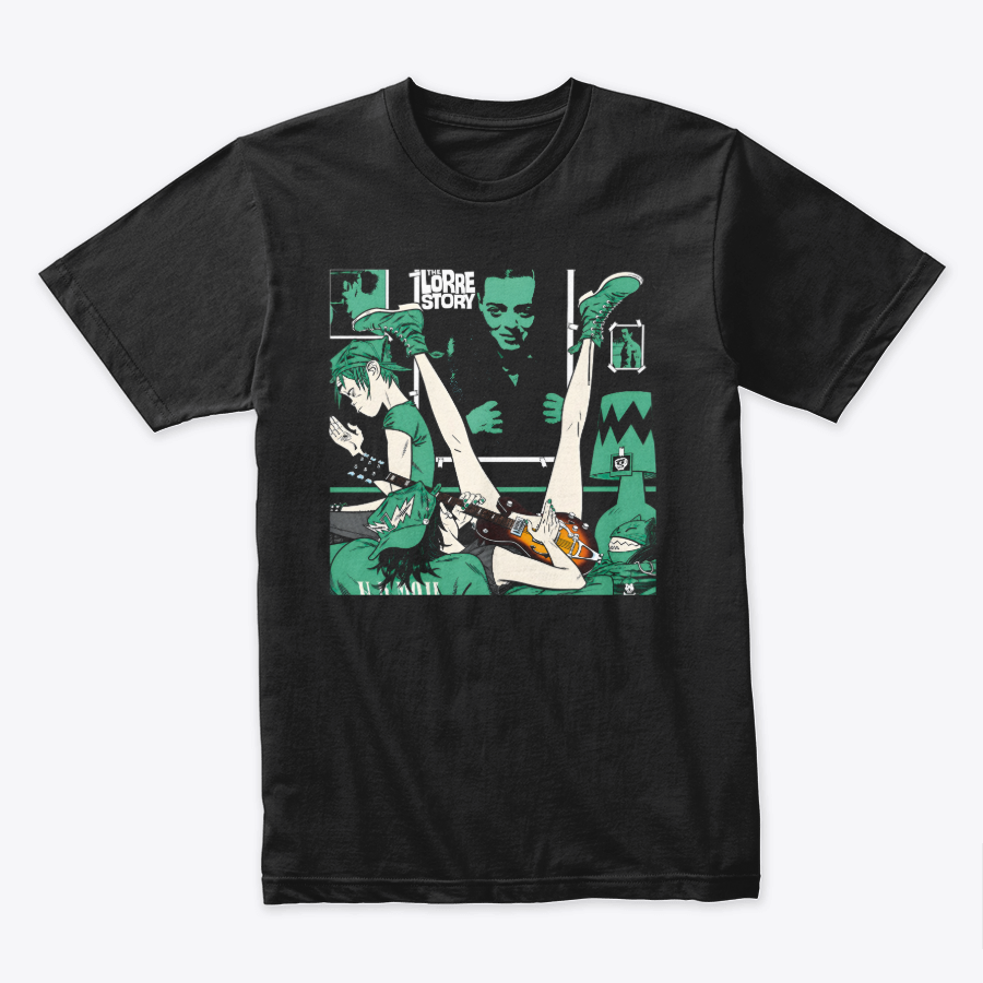 Camiseta Algodon Gorillaz Green Room