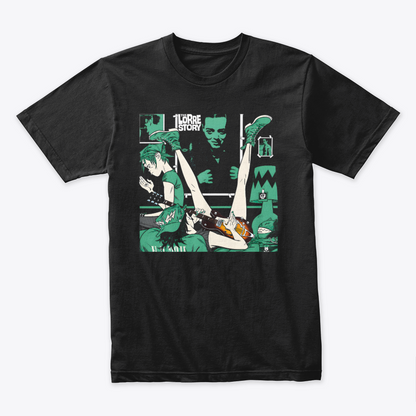 Camiseta Algodon Gorillaz Green Room