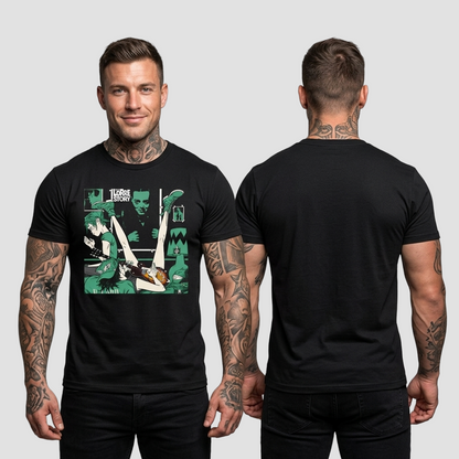 Camiseta Algodon Gorillaz Green Room