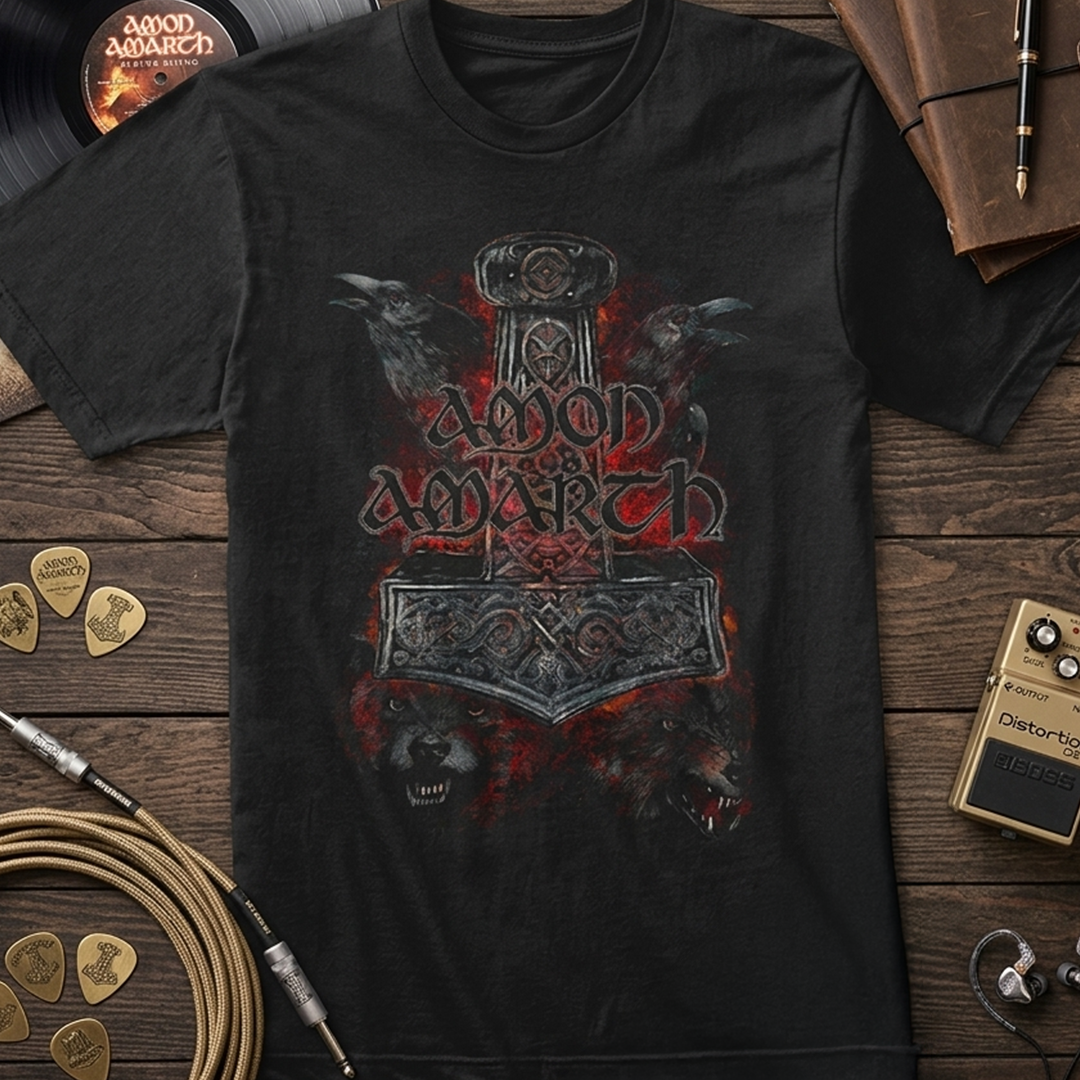 Camiseta Algodon Amon Amarth Crows And Wolves