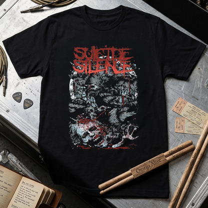 Camiseta Algodon Suicide Silence Cuervos Style