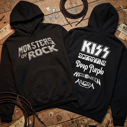 Buzo Capota Monsters Of Rock Logo Doble Estampado