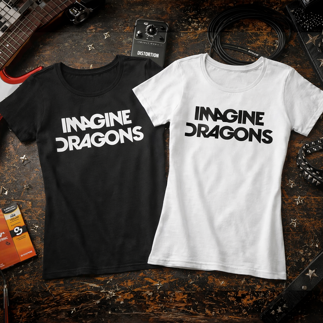Camiseta Algodon Imagine Dragons Logo Mujer
