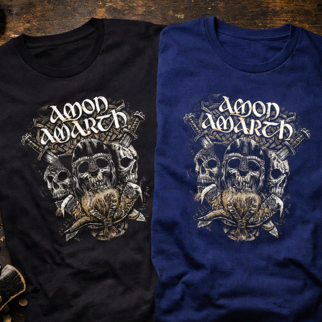 Camiseta Algodon Amon Amarth Vikingo Style Art