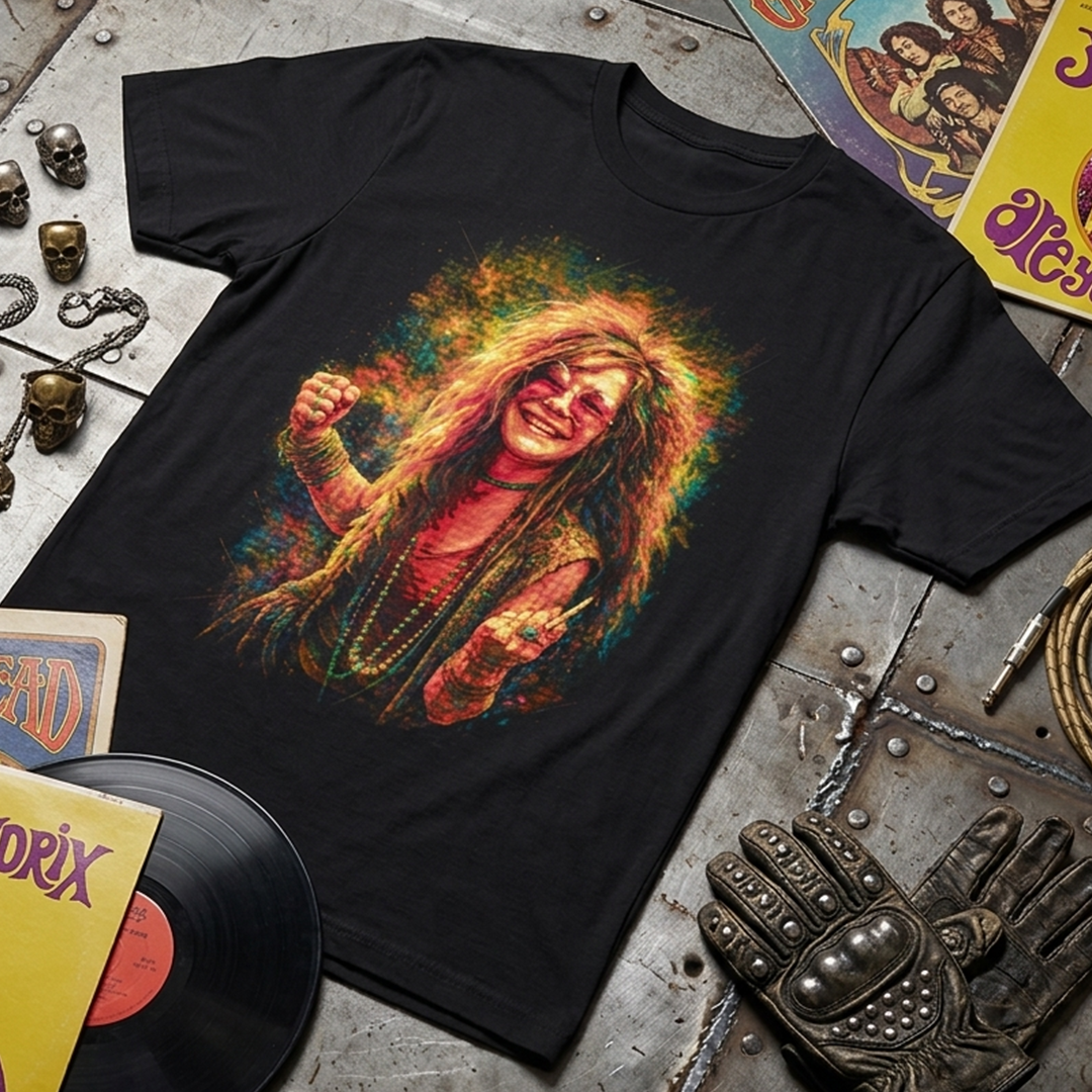 Camiseta Algodon Janice Joplin Art 2