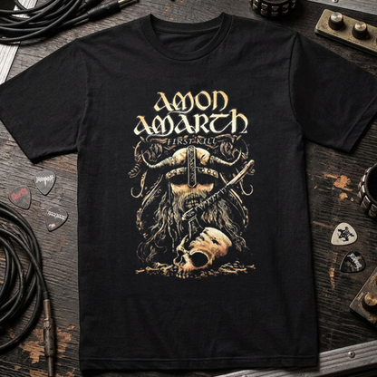 Camiseta Algodon Amon Amarth Skull Poster