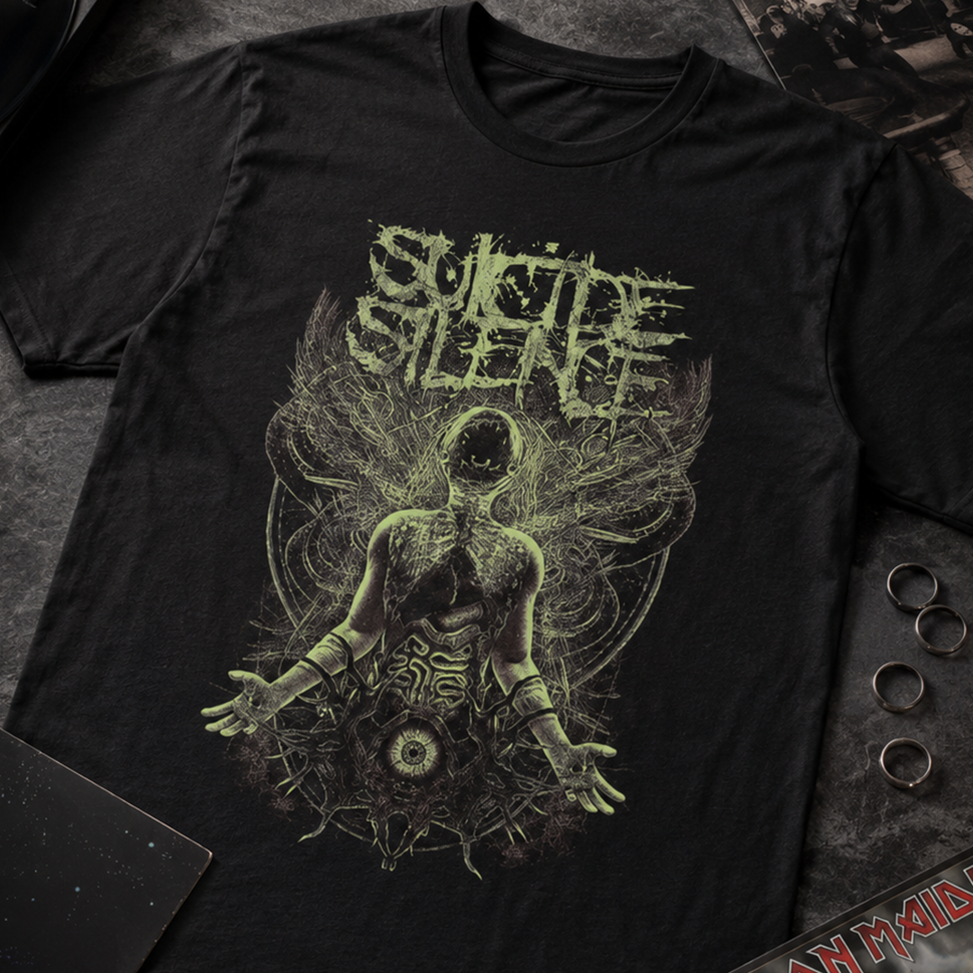 Camiseta Algodon Suicide Silence Green Poster