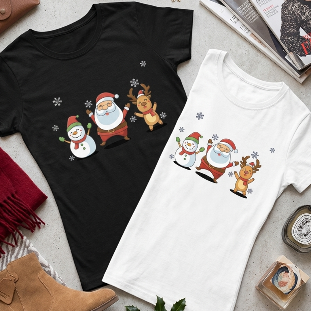Camiseta Navidad personajes Karisma para mujer