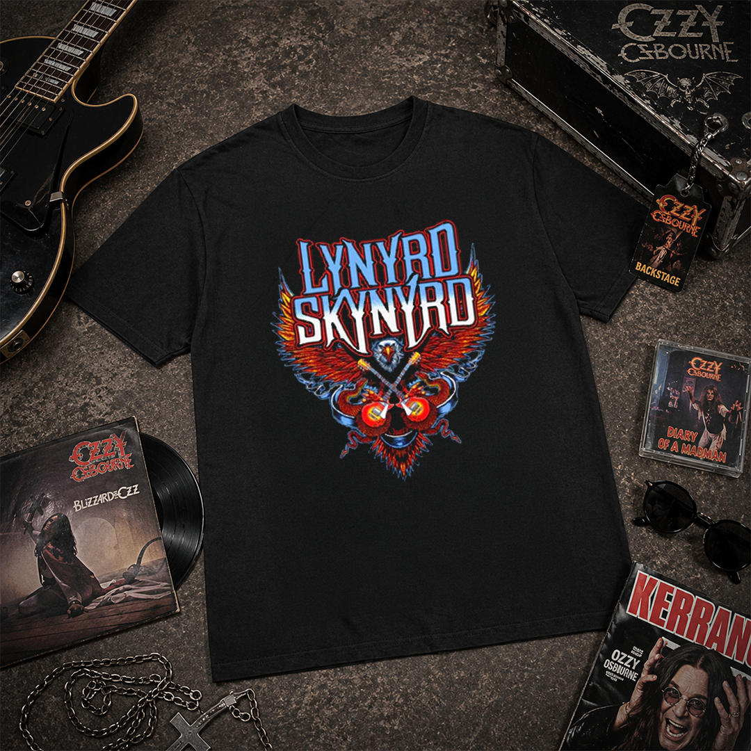 Camiseta Algodon Lynyrd Skynyrd Crossed Guitars