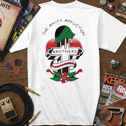 Camiseta Algodón The Amity Affliction Brother in Arms Estampado Espalda