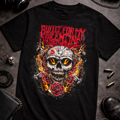 Camiseta Algodon Bullet For My Valentine Skull