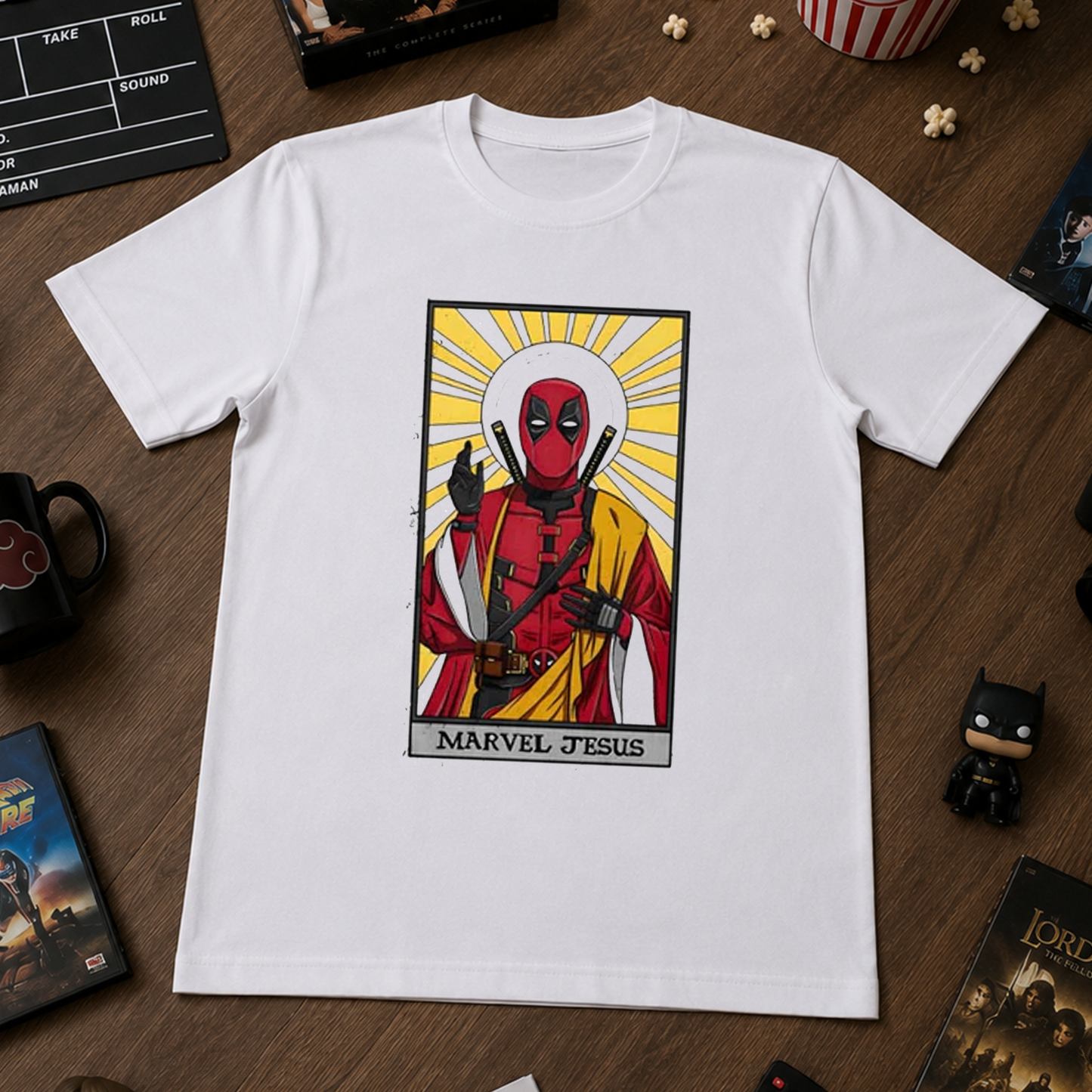 Camiseta Algodon Deadpool Marvel Jesus