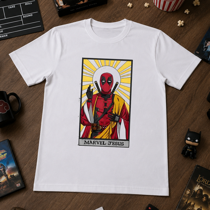 Camiseta Algodon Deadpool Marvel Jesus
