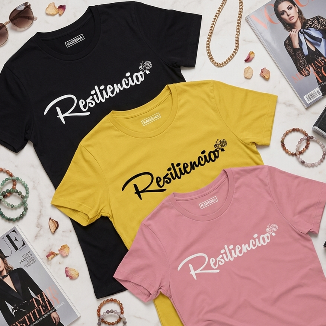 Camiseta Resilencia flor Karisma Para Mujer