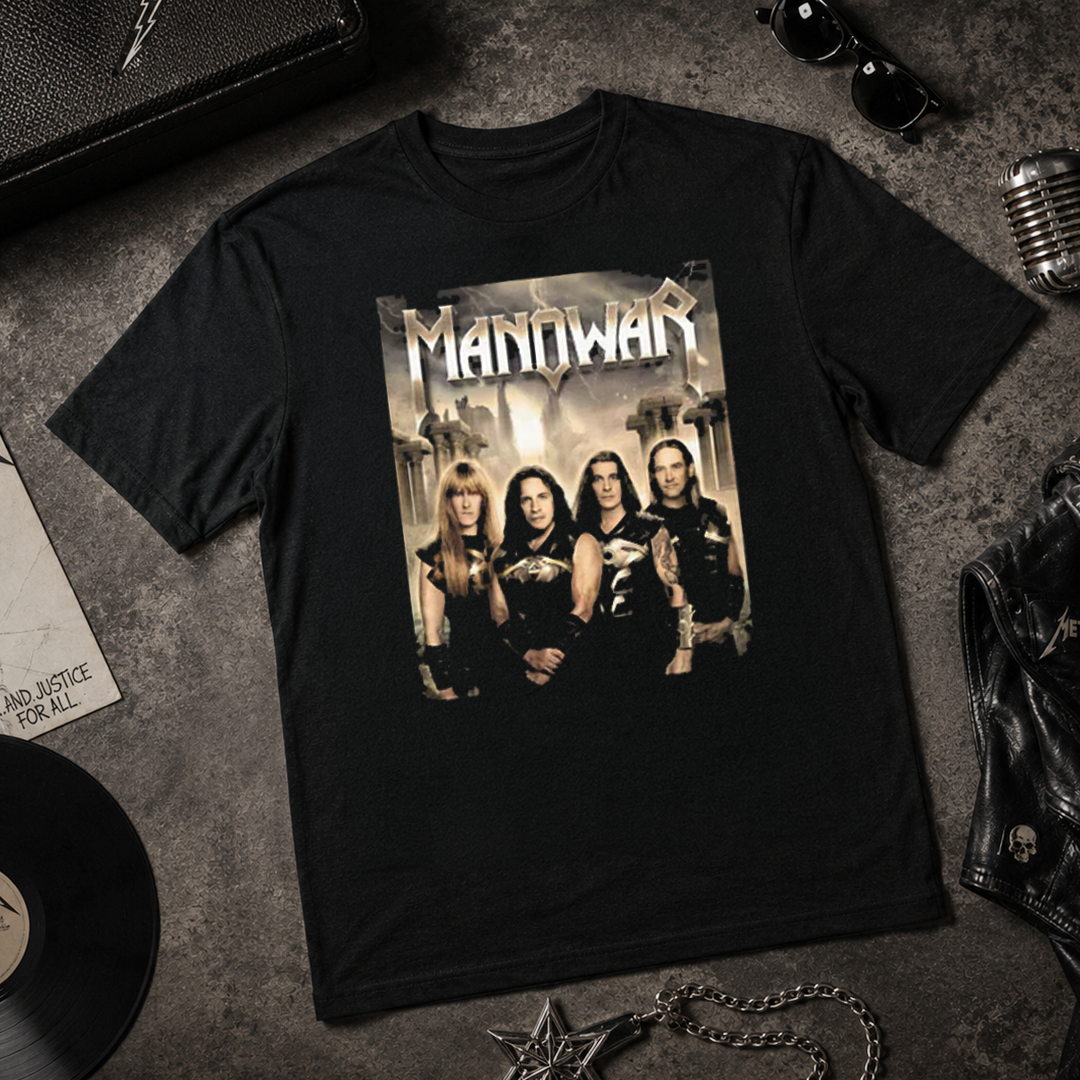 Camiseta Algodon Manowar Poster Rock Style
