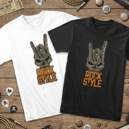 Camiseta en Algodón Rock Style