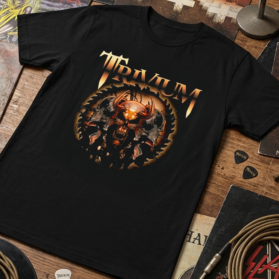 Camiseta Algodon Trivium Skull Poster