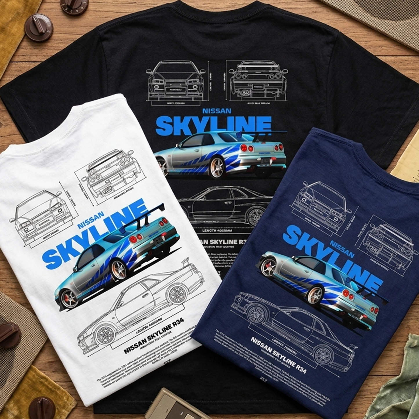 Camiseta Algodon Skyline Rapido y Furioso