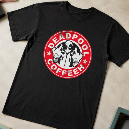 Camiseta Algodon Deadpool Coffee