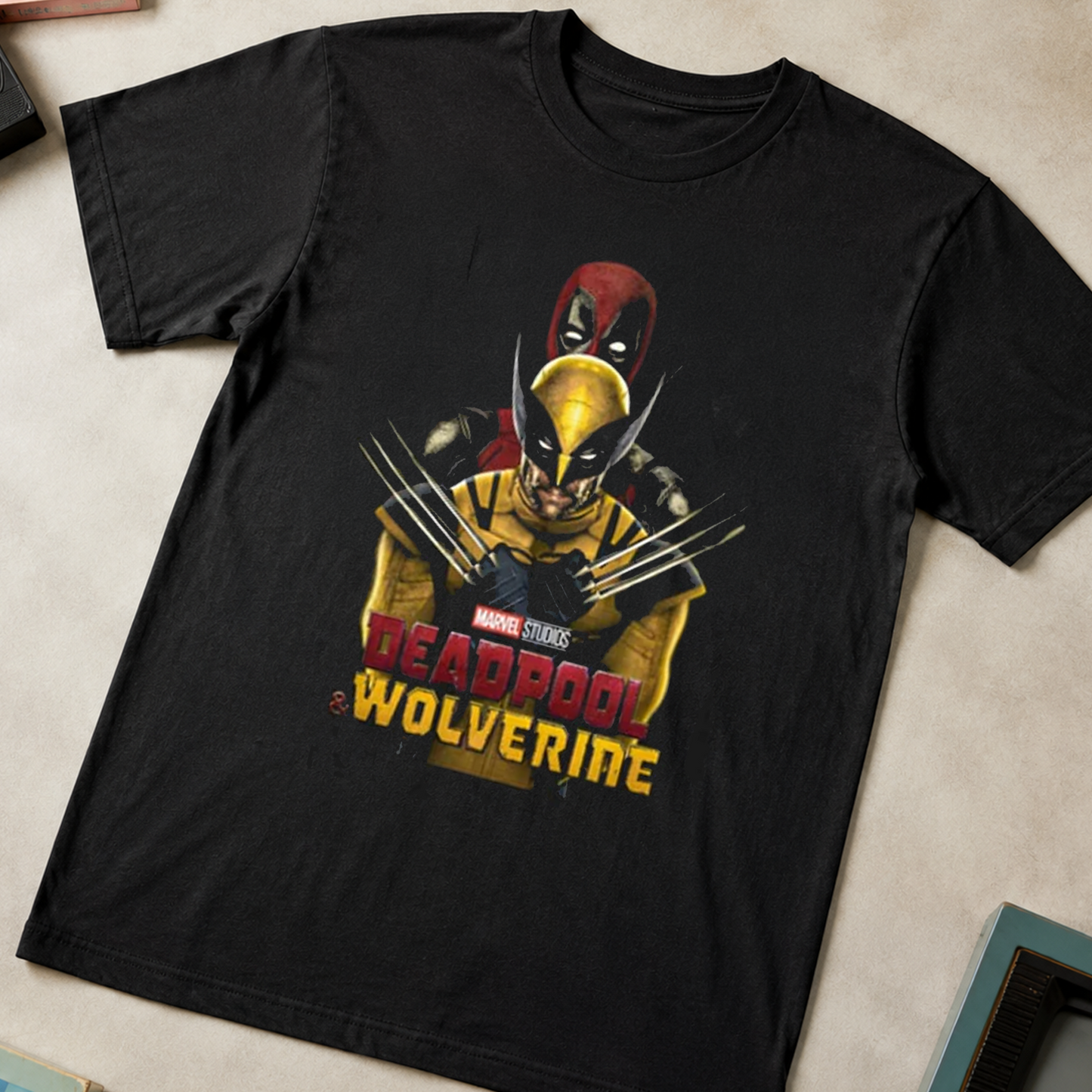 Camiseta Algodon Deadpool Y Wolverine Full Poster Style