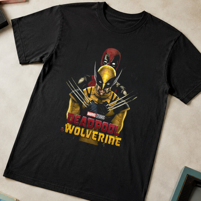 Camiseta Algodon Deadpool Y Wolverine Full Poster Style