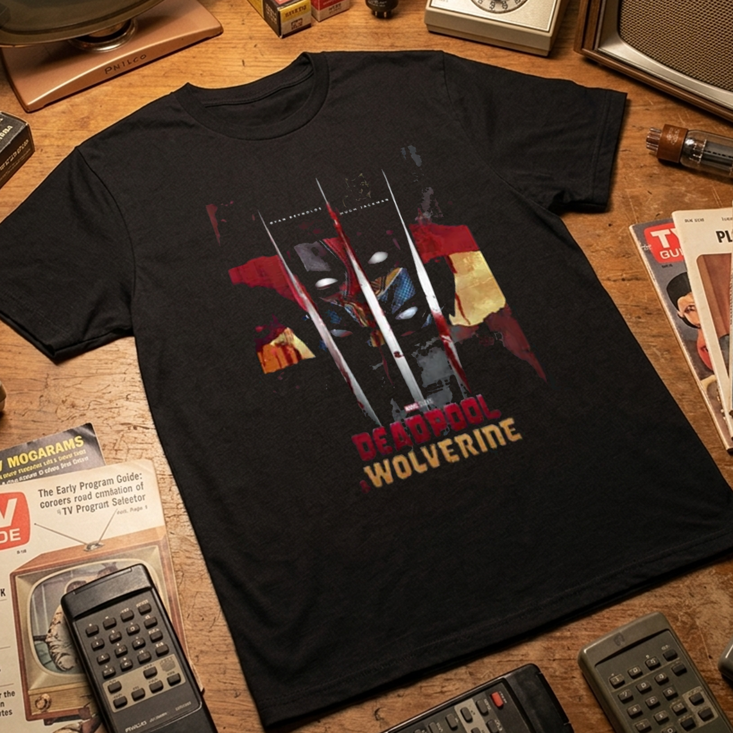 Camiseta Algodon Deadpool Y Wolverine Poster