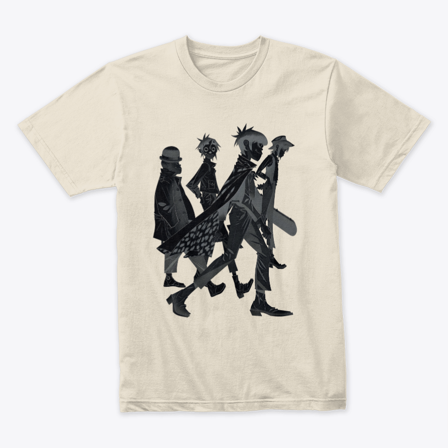 Camiseta Algodon Gorillaz Shadows
