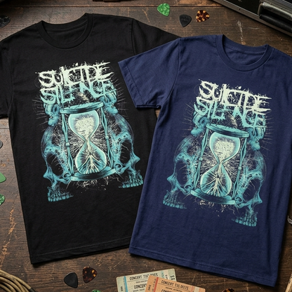 Camiseta Algodon Suicide Silence Skull Time