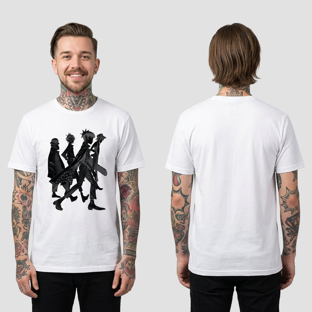 Camiseta Algodon Gorillaz Shadows