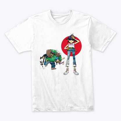 Camiseta Algodon Gorillaz Invisible Sun