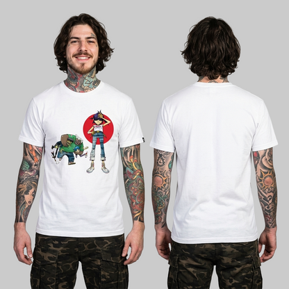 Camiseta Algodon Gorillaz Invisible Sun