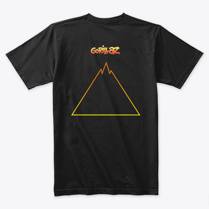 Camiseta Algodón Gorillaz Art Triangulo Doble Estampado
