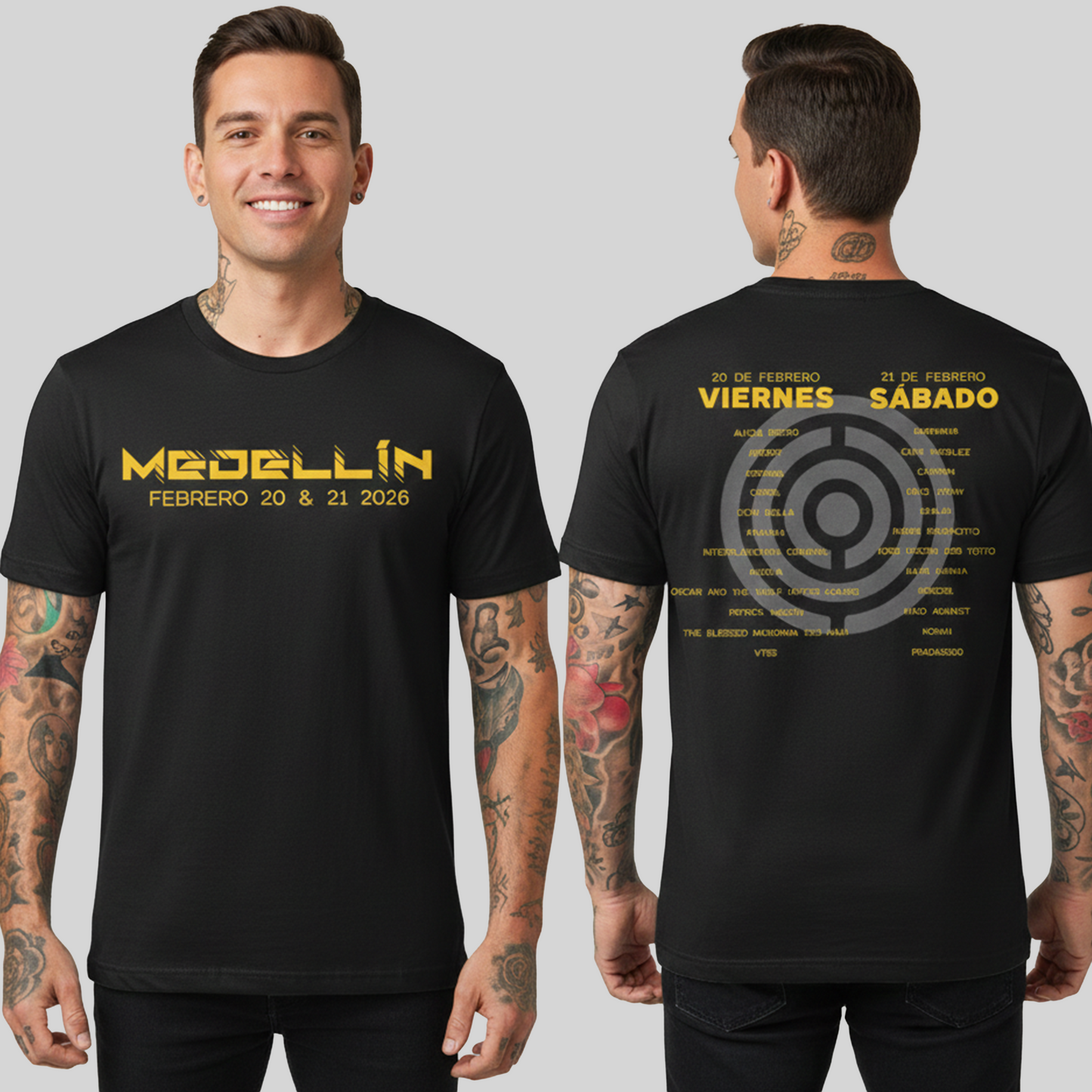 Camiseta Algodón Core Line Up Amarillo