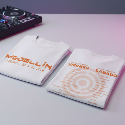 Camiseta Algodón Core Line Up Naranja