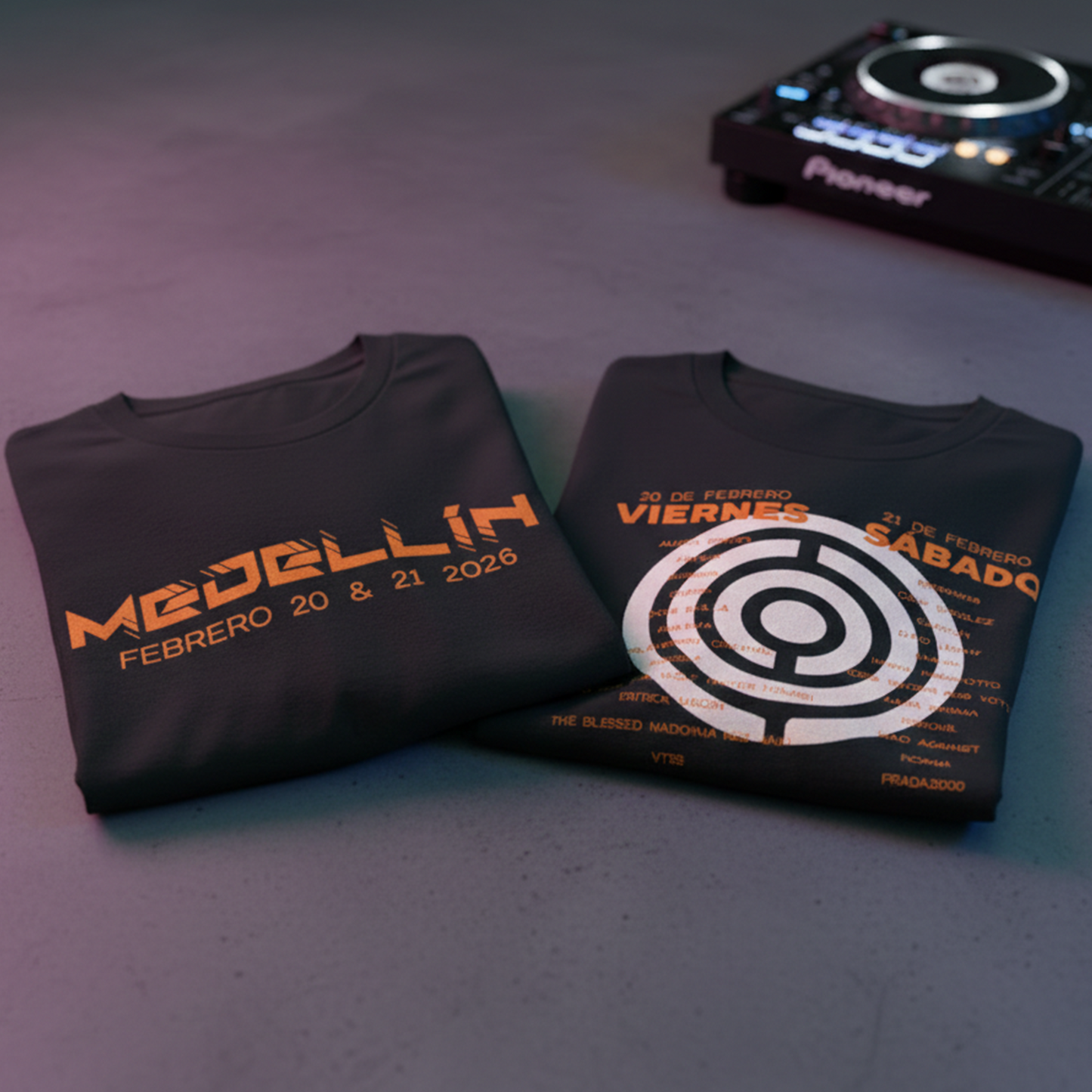 Camiseta Algodón Core Line Up Naranja