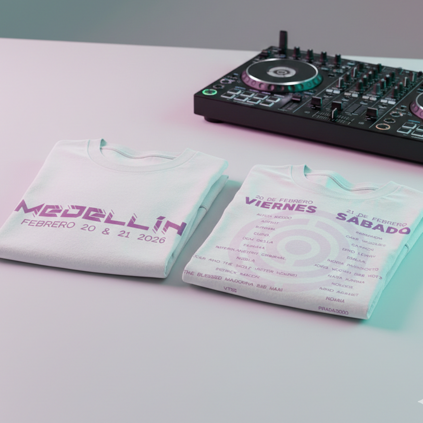 Camiseta Algodón Core Line Up Rosa