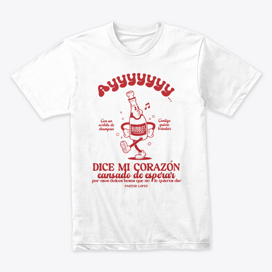 Camiseta Navideña Ayy Dice Mi Corazón Cansado De esperar Rojo