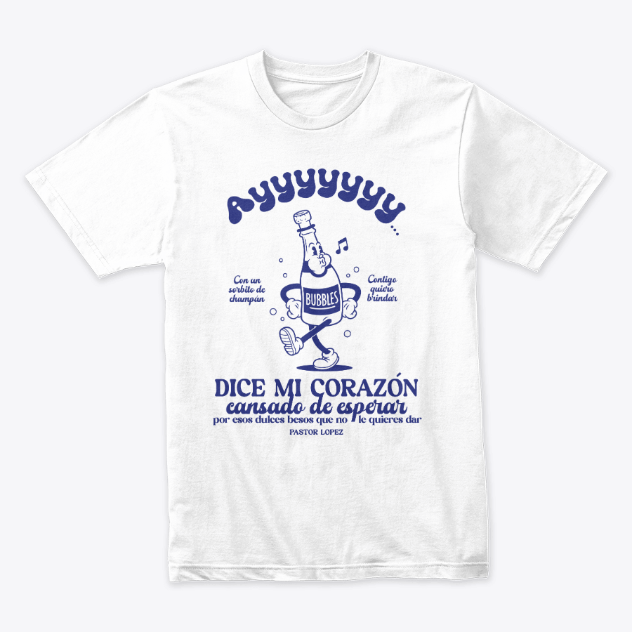 Camiseta Navideña Ayy Dice Mi Corazón Cansado De esperar Azul