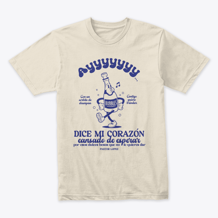 Camiseta Navideña Ayy Dice Mi Corazón Cansado De esperar Azul