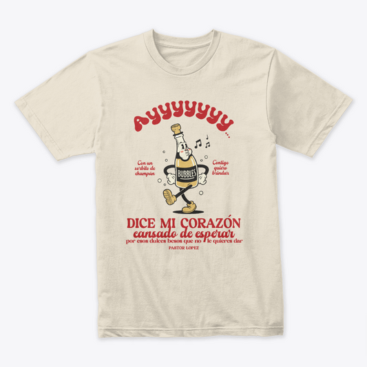 Camiseta Navideña Ayy Dice Mi Corazón Cansado De esperar