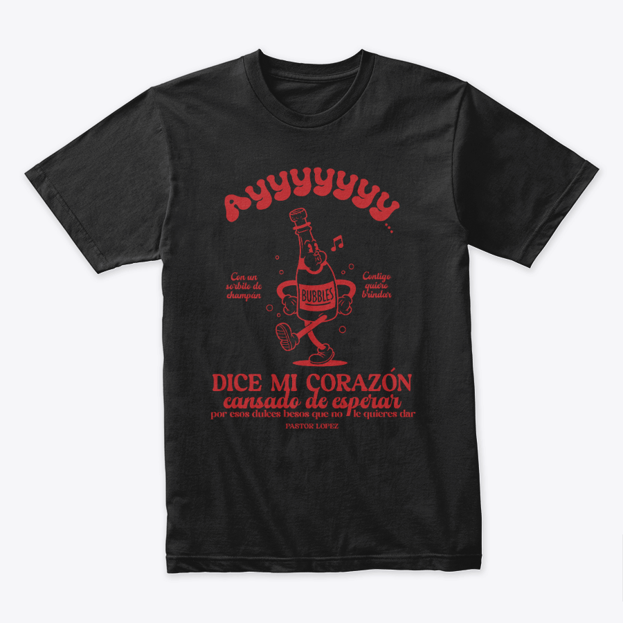 Camiseta Navideña Ayy Dice Mi Corazón Cansado De esperar Negro