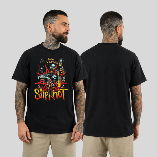 Camiseta Algodon Slipknot Hell Tour Art