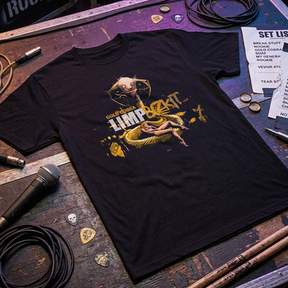 Camiseta Algodon Limp Bizkit Gold Cobra