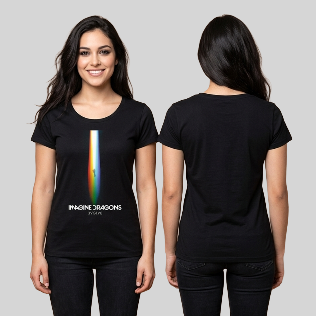 Camiseta Algodon Imagine Dragons Album Belive Mujer