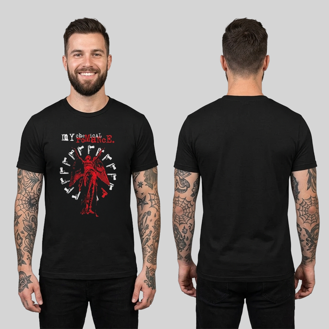 Camiseta Algodón My Chemical Romance Flyer Guns